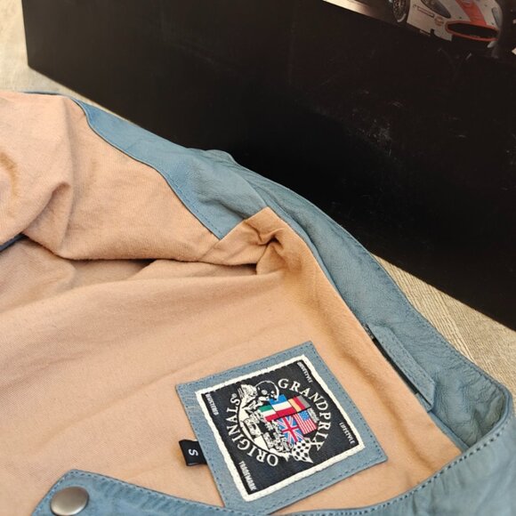 Steve McQueen "Gulf" leather racing jacket "Grand Prix Originals" - NEW - Picture 4 of 9